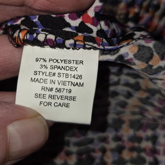 Notations Multicolor Patterned Button-Up Blouse..M - Picture 4 of 7